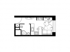 1-комнатная квартира 18,9 м²