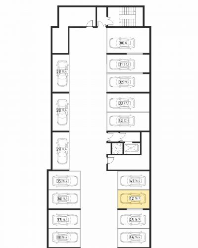 Машиноместа, 16.7 м²