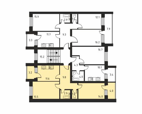Многокомнатная, квартира, 106.7 м²