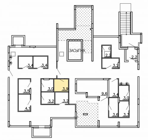 Кладовки, 3.9 м²