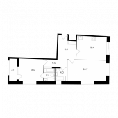 2-комнатная квартира 76,1 м²