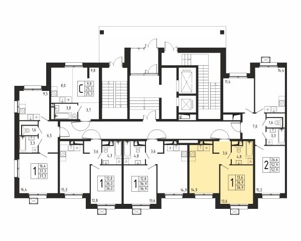 1 комната до 36.9