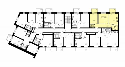 2-комнатная, квартира, 58.6 м²