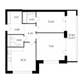 2-комнатная квартира 71,71 м²