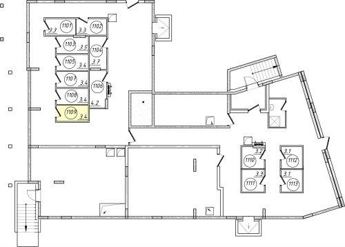 Кладовки, 3.4 м²