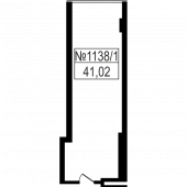 1-комнатная квартира 41,02 м²