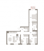 3-комнатная квартира 88,39 м²