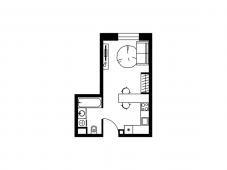 1-комнатная квартира 26 м²