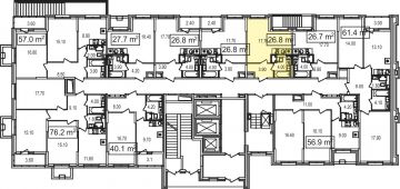 1-комнатная квартира 25,6 м²
