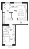 2-комнатная квартира 58,77 м²