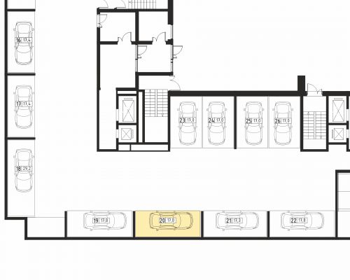 Машиноместа, 17.8 м²
