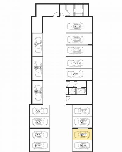 Машиноместа, 16.7 м²