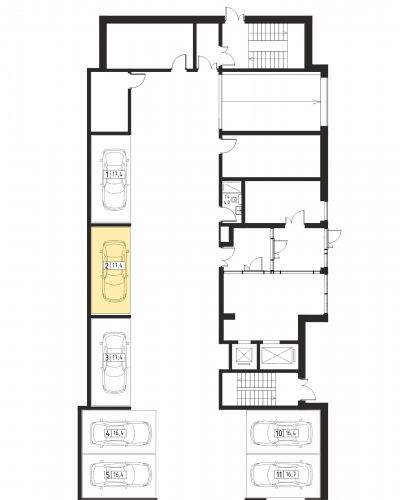 Машиноместа, 17.4 м²