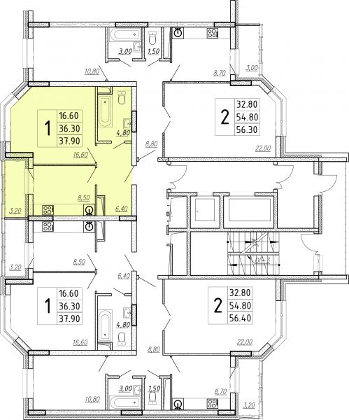 1 комната до 37.2