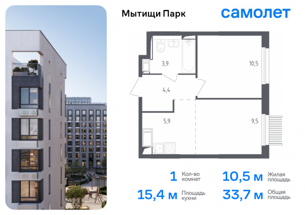 1 комната до 33.7
