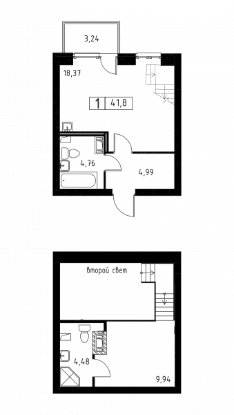 Студия до 41.8