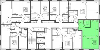 2-комнатная квартира 54,99 м²