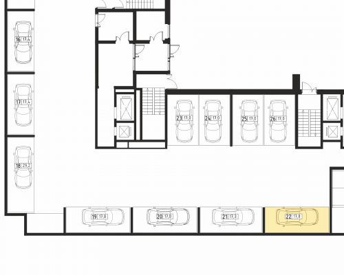 Машиноместа, 17.8 м²