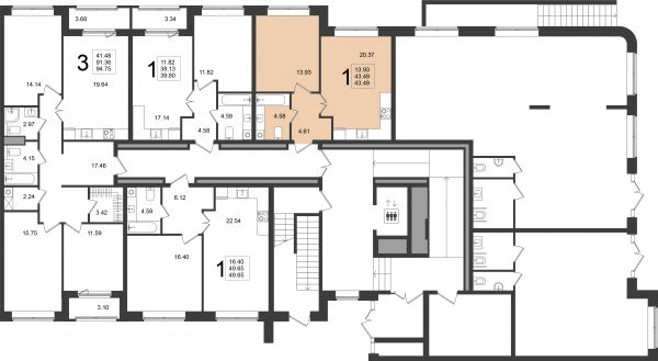 1 комната до 43.49