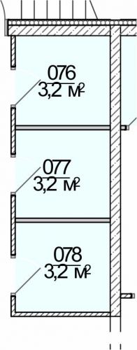 Кладовки, 3.2 м²