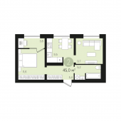 2-комнатная квартира 45 м²