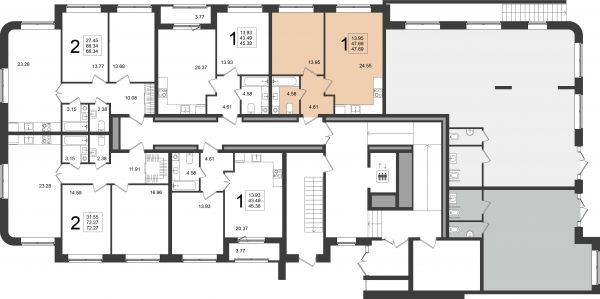 1 комната до 47.69