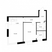 2-комнатная квартира 48,88 м²