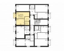 1-комнатная квартира 32,5 м²