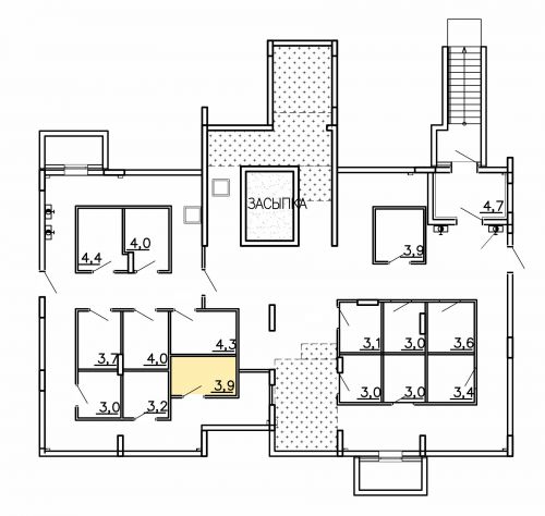 Кладовки, 3.9 м²