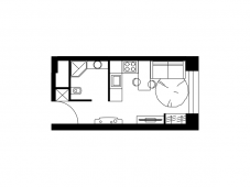 1-комнатная квартира 19,2 м²