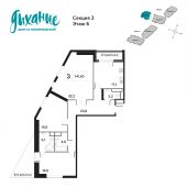 3-комнатная квартира 131,1 м²