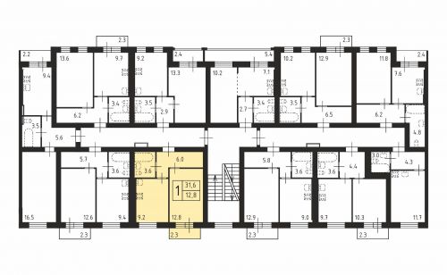 1-комнатная, квартира, 31.6 м²