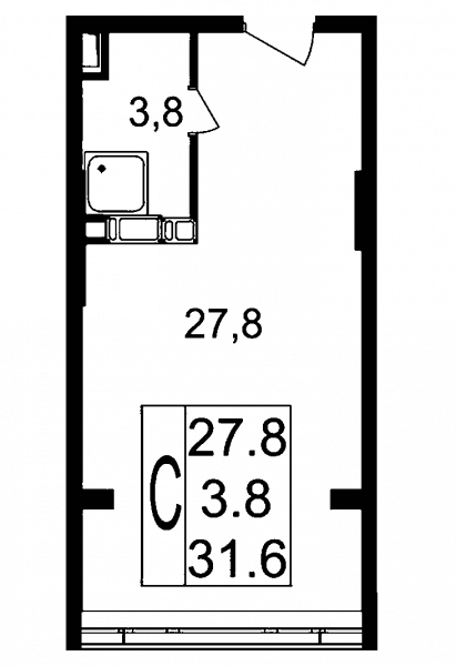 Апарт-студия до 31.6