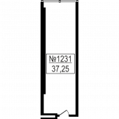 1-комнатная квартира 37,25 м²