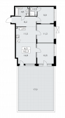 4-комнатная квартира 92,3 м²