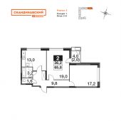 2-комнатная квартира 65,1 м²