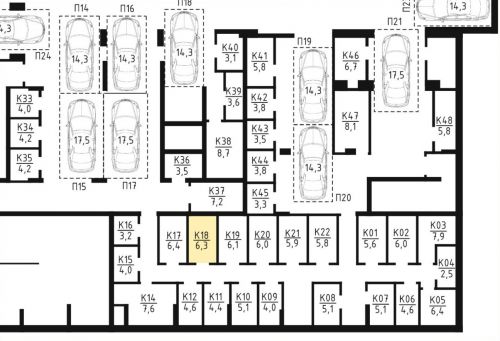 Кладовки, 6.3 м²