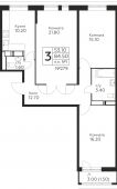 3-комнатная квартира 84,5 м²