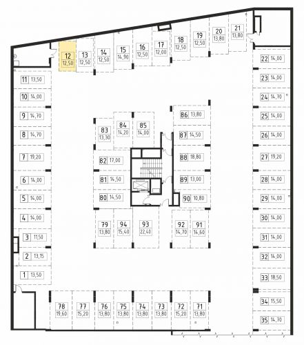 Машиноместа, 12.5 м²