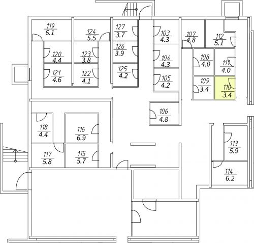Кладовки, 3.4 м²