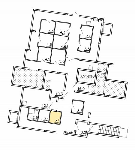 Кладовки, 3.1 м²