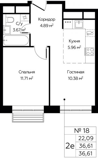 2 комнаты до 36.61