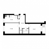2-комнатная квартира 61,28 м²