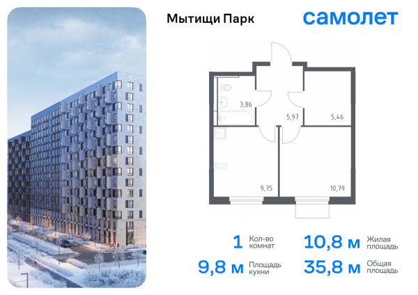 1 комната до 35.83