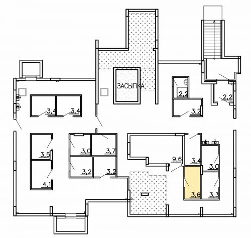 Кладовки, 3.6 м²