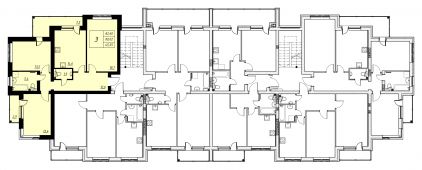 3-комнатная квартира 80 м²