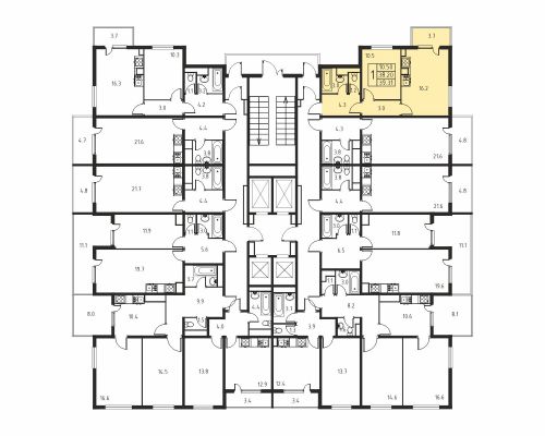 1-комнатная, квартира, 38.2 м²