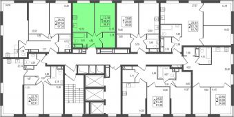 1-комнатная квартира 36,81 м²