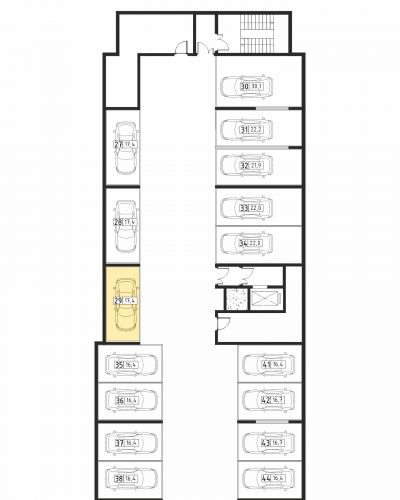 Машиноместа, 17.4 м²