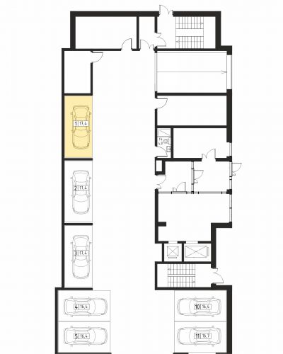 Машиноместа, 17.4 м²